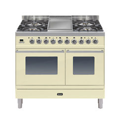 ILVE PDW100FE3 Roma Dual Fuel Freestanding Range Cooker Cream